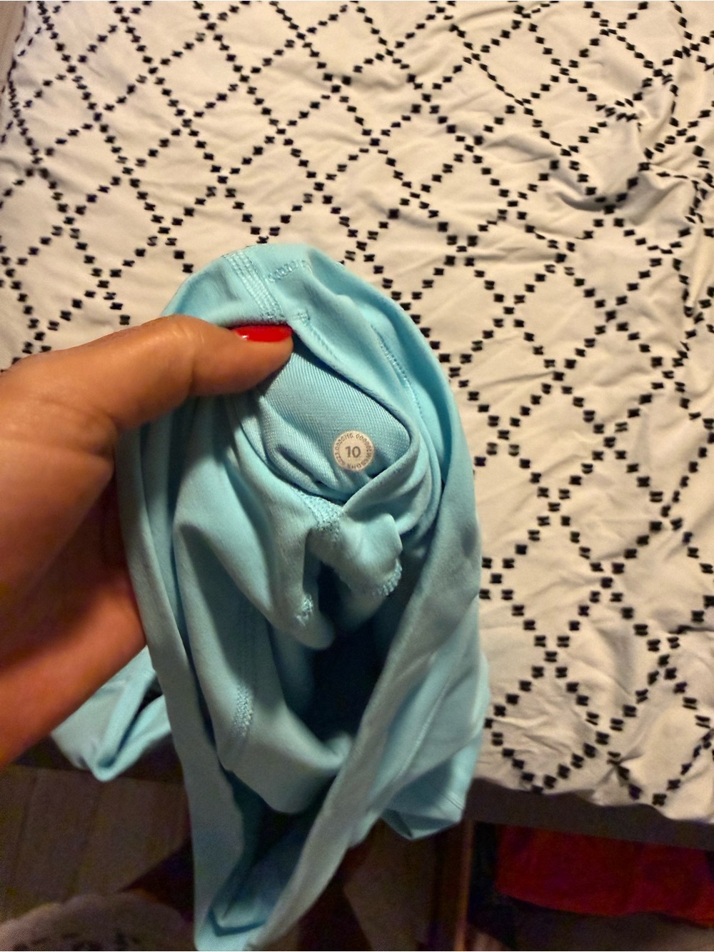 Lululemon Double Align Mint Blue Cropped Leggings - Picture 3 of 3
